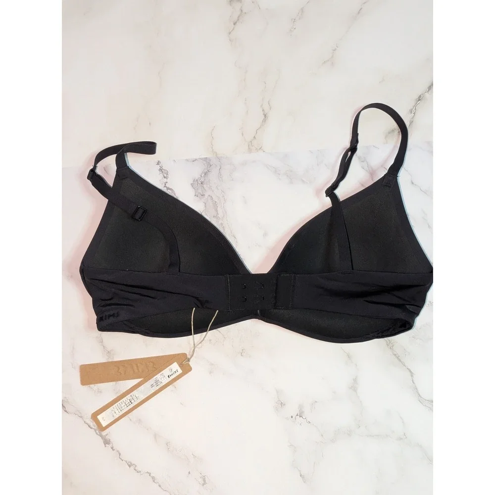 SKIMS Wireless Form Push Up Plunge Bra Onyx Black BR-WRL-1891 Size 32C NWT